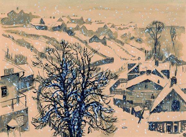 Kaunas. Zhalyakalnis Winter. — Mstislav Dobuzhinsky