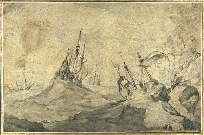 A Big Storm On The Sea — Pierre Puget