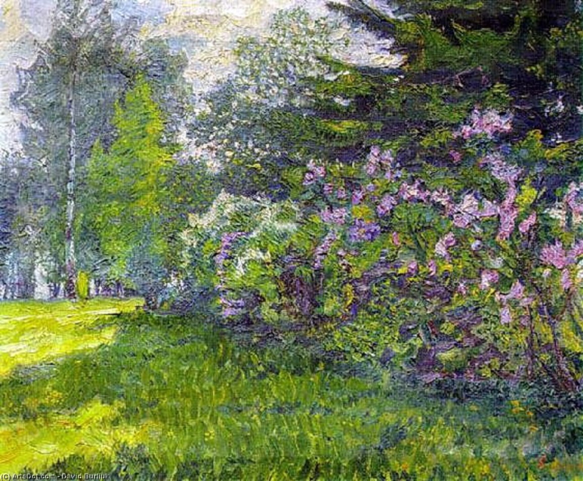 Lilac In The Park — David Davidovič Burliuk