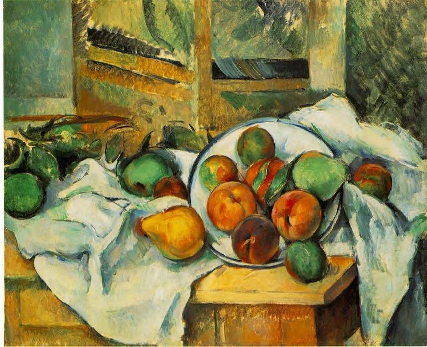 Table, Napkin And Fruit — Поль Сезанн
