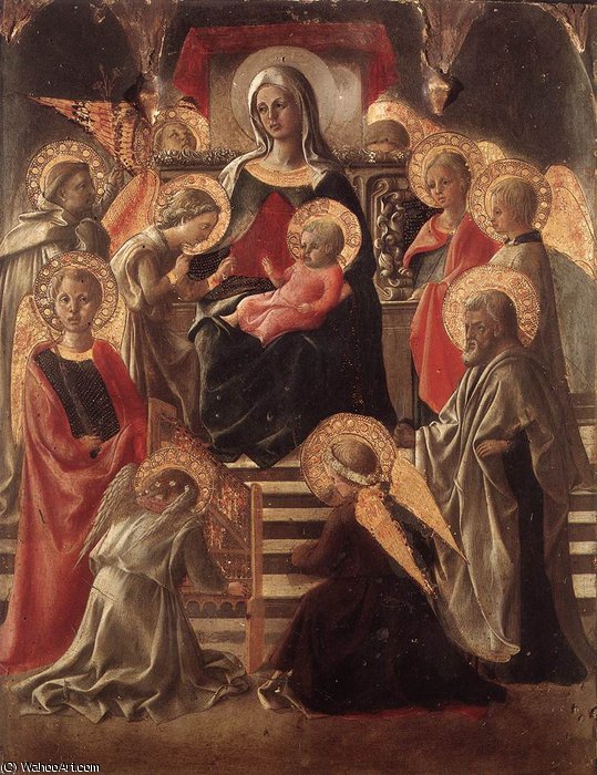 And Child Enthroned With Saints — Filippo Di Tommaso Lippi