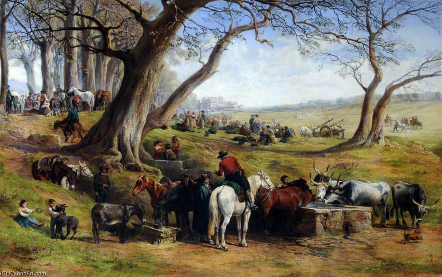 The Horse Fair, An Italian Scene — Charles Poingdestre