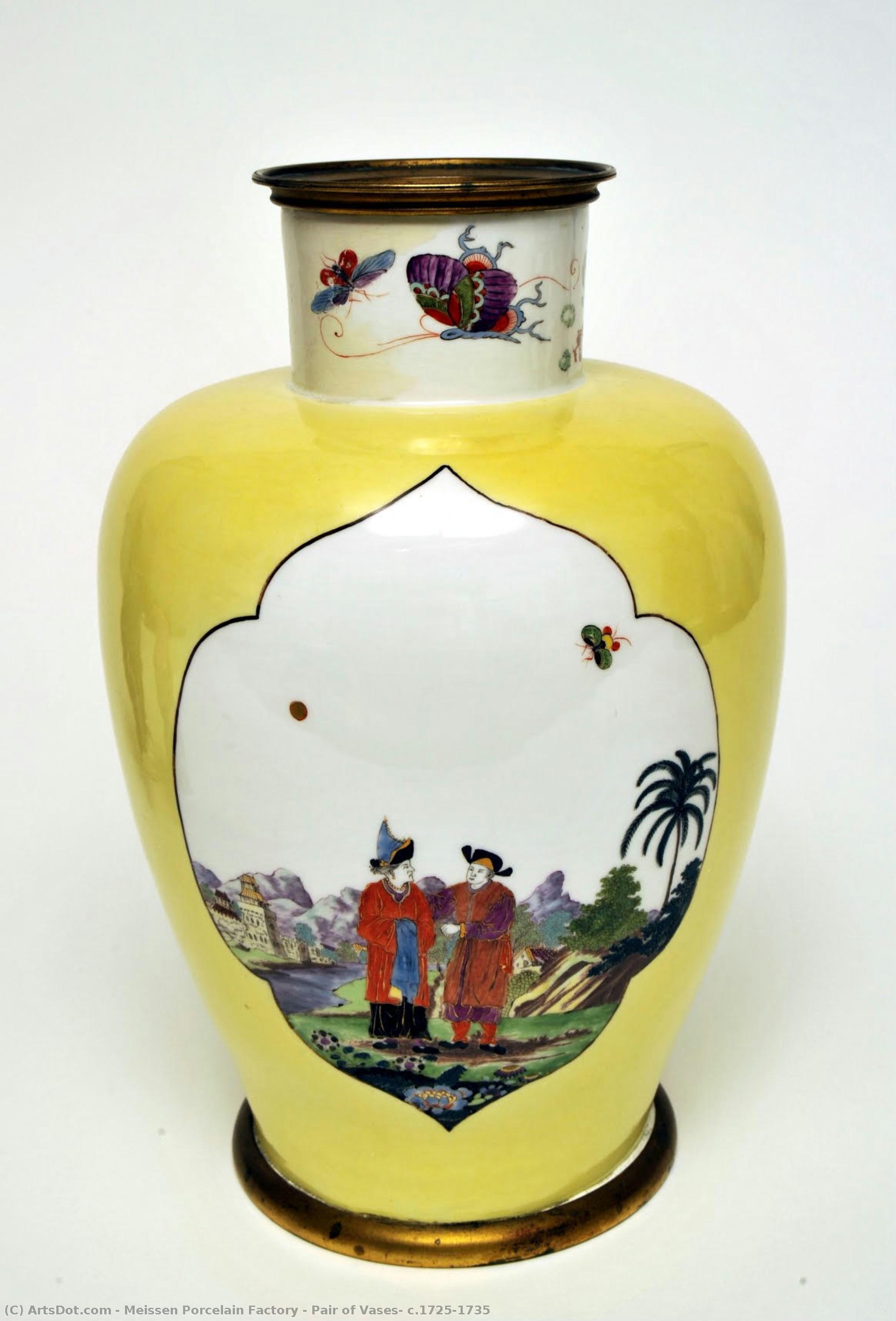 Pair Of Vases, C.1725-1735 — Meissen Porcelain Factory