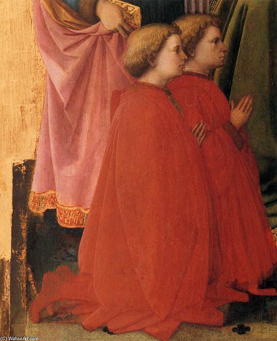 St Lawrence Enthroned With Saints And Donors (detail) — Filippo Lippi