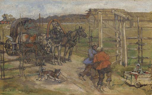 Arrival — Apollinari Mikhailovich Vasnetsov