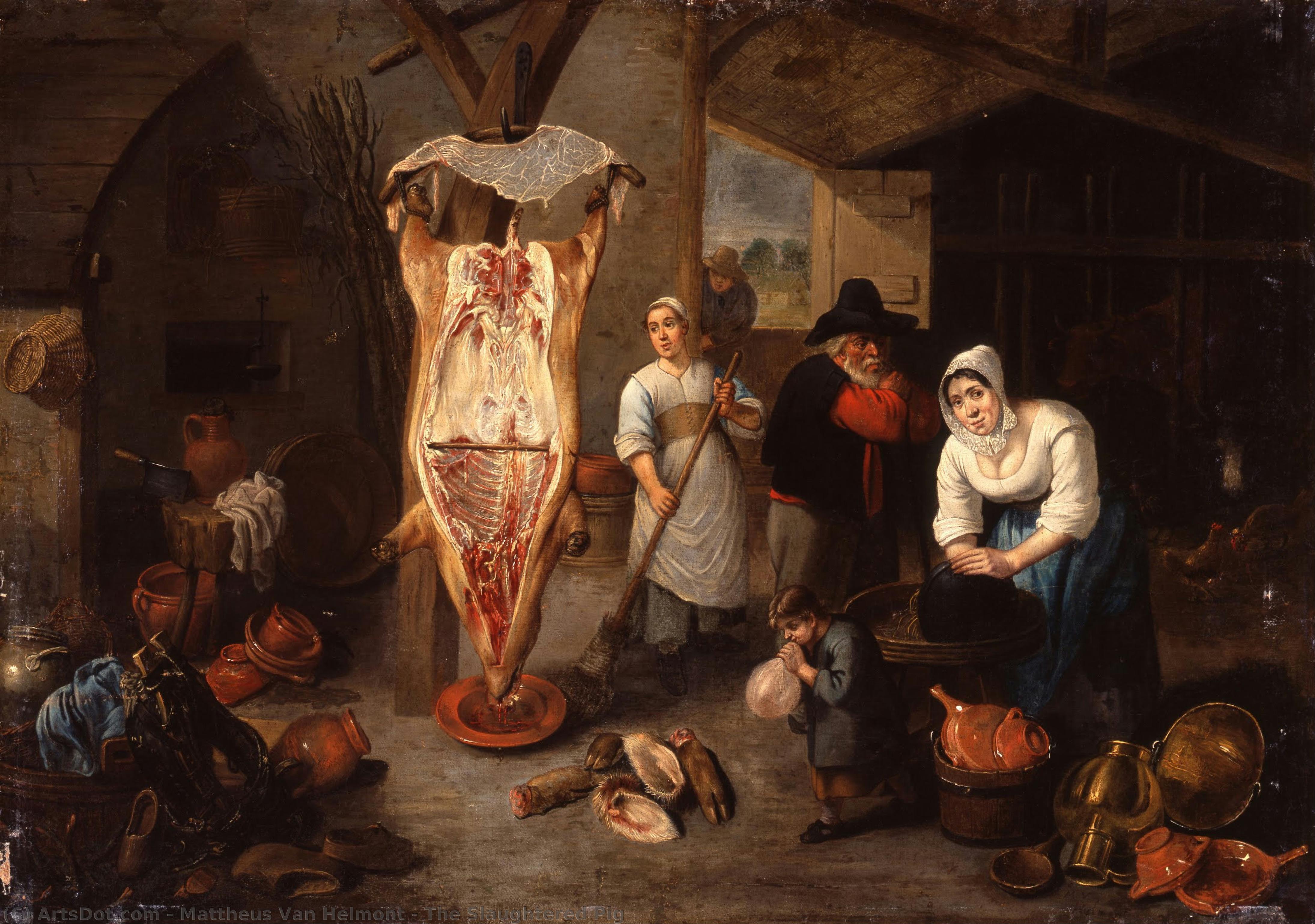 The Slaughtered Pig — Mattheus Van Helmont