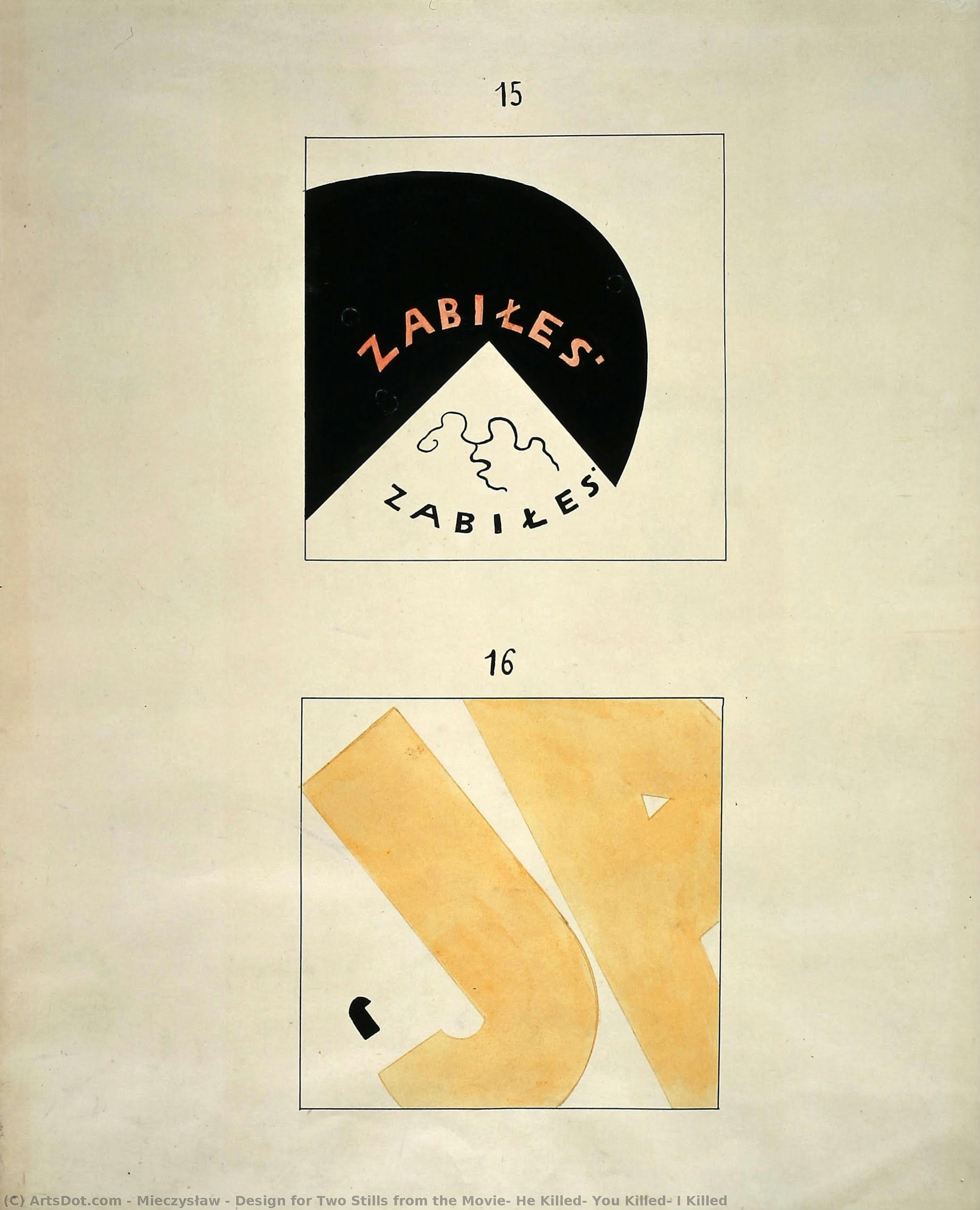 Design For Two Stills From The Movie: He Killed, You Killed, I Killed — Mieczysław Szczuka