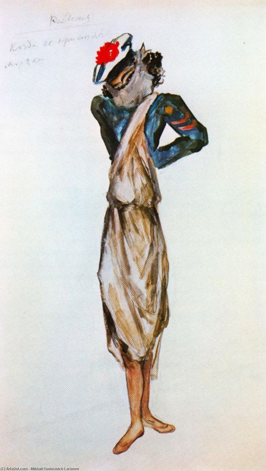 Slave Disguised As A Sailor, Costume For The Ballet ''port Said'' — Mikhail Fiodorovich Larionov
