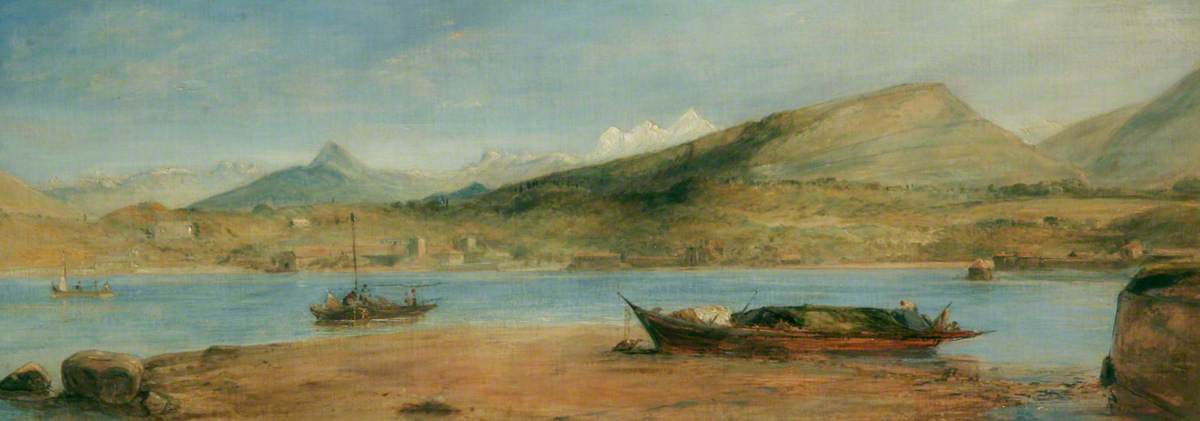 Sketch For A Picture Of The Mountains Of Savoy From Geneva, Switzerland — Edward Thomas Daniell
