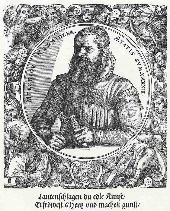 Melchior Neusidler At The Age Of Forty-three Years — Tobias Stimmer