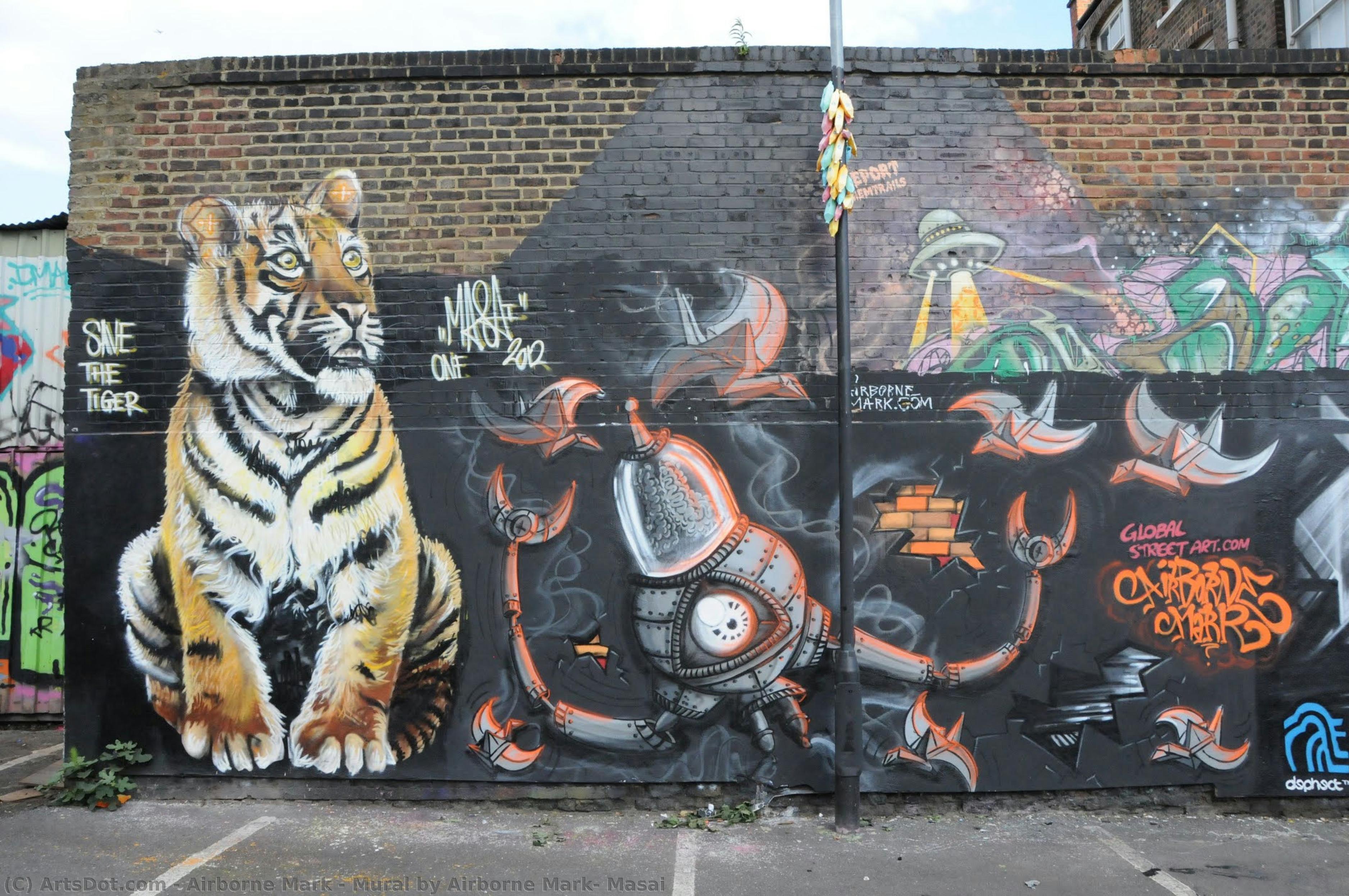 Mural By Airborne Mark, Masai — Airborne Mark