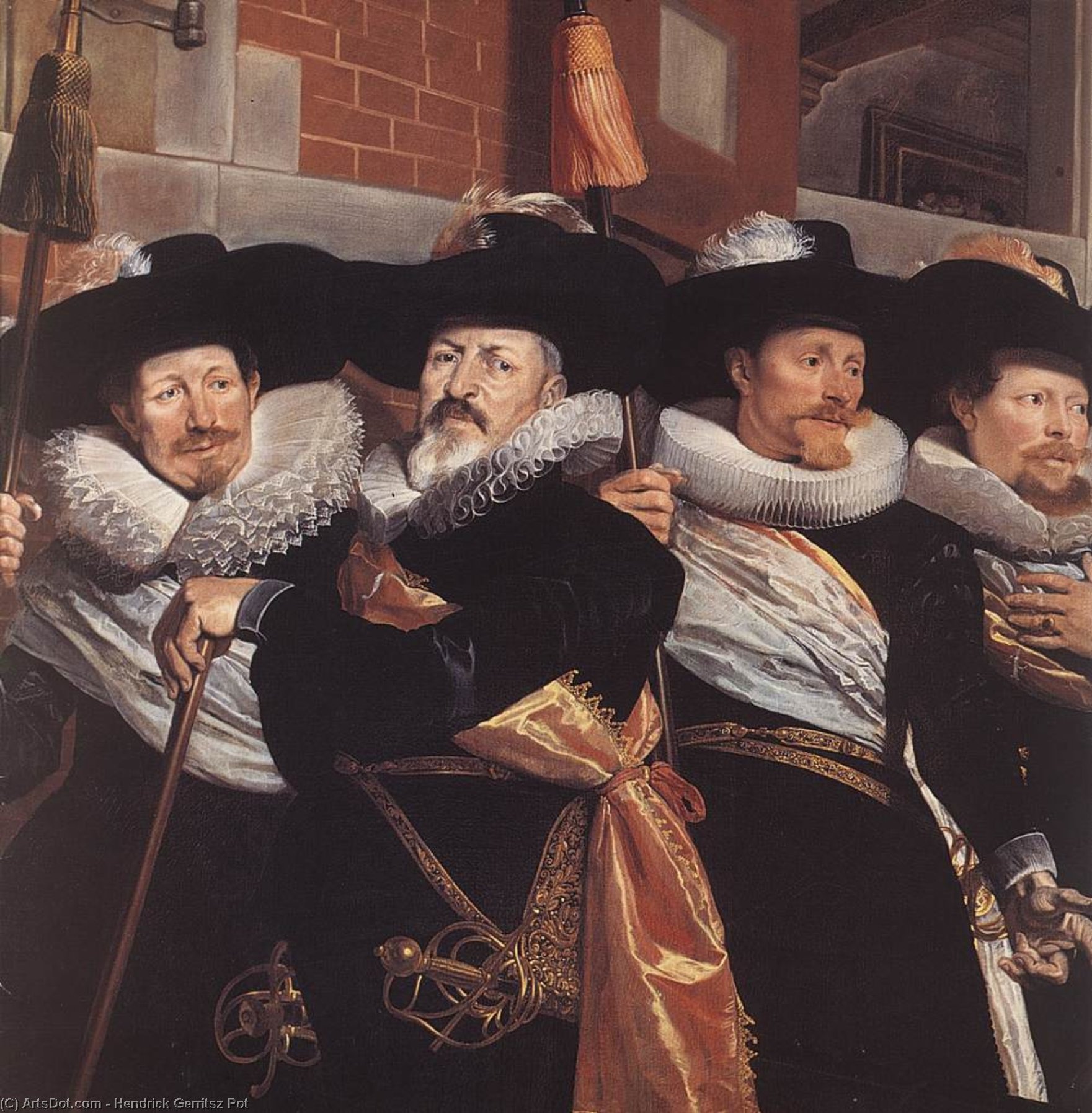 Officers Of The Civic Guard Of St Adrian (detail) — Hendrick Gerritsz Pot