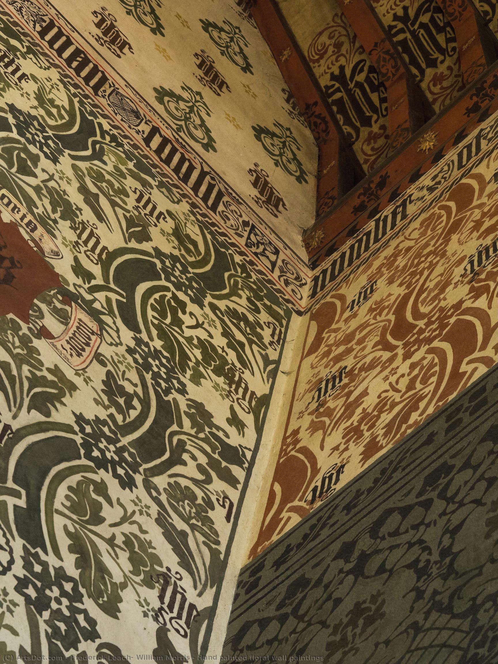 Hand Painted Floral Wall Paintings — Frederick Leach, William Morris