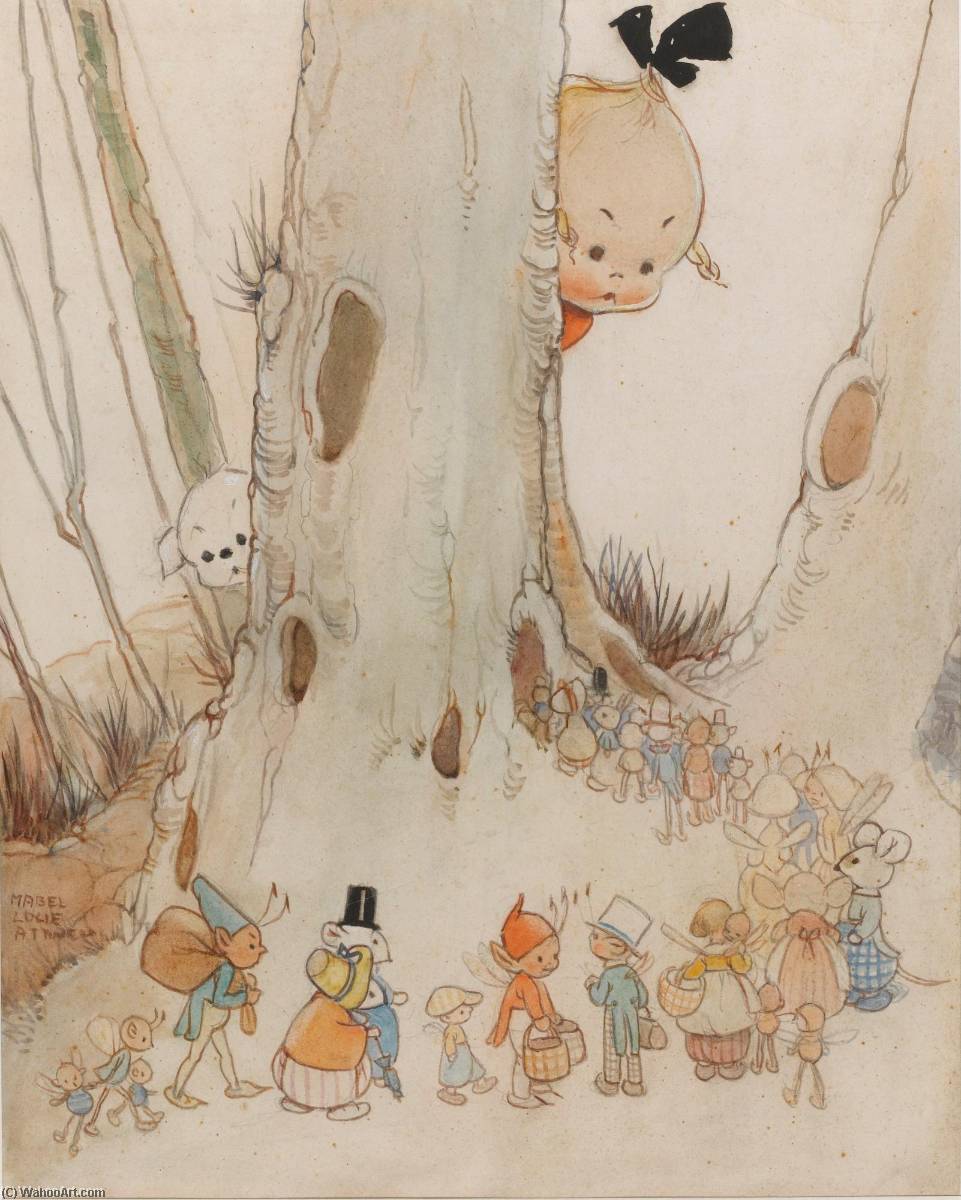 Stopping For The Little Folk — Mabel Lucie Attwell