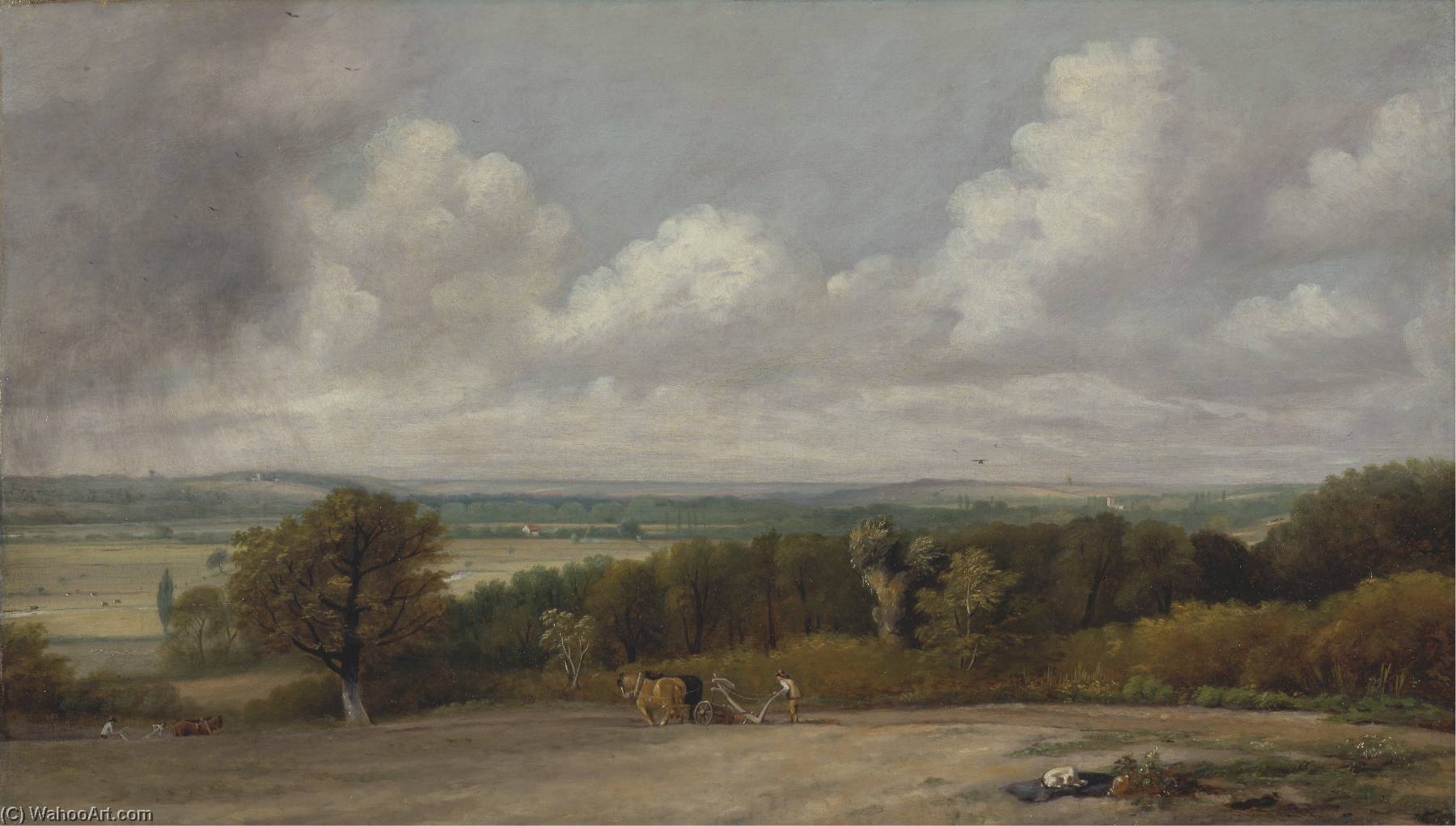 Ploughing Scene In Suffolk — Джон Констебл
