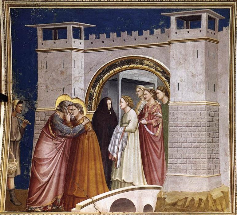 The Meeting At The Golden Gate — Giotto Di Bondone