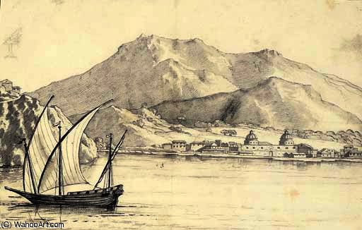 The Isle Of Elba From The Sea, Italy — Alexander Cozens