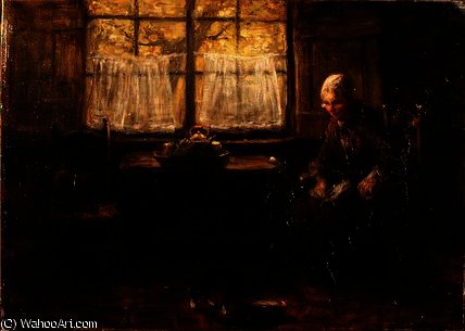 A Cottage Interior — Jožef Israëls