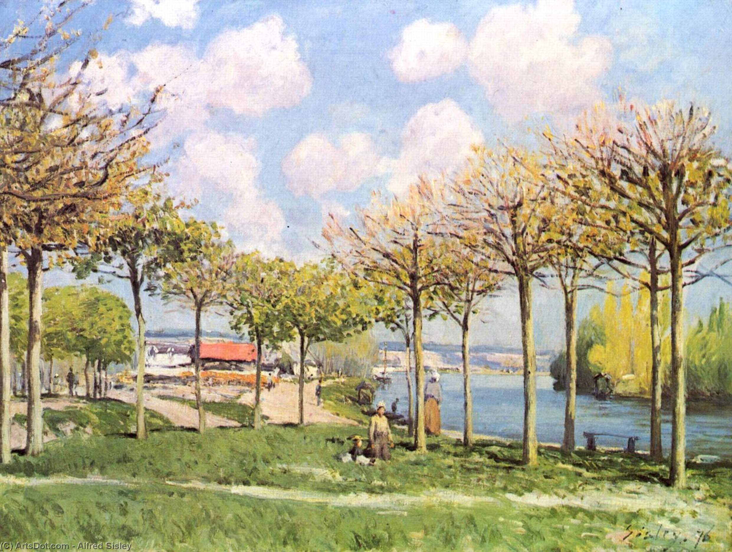 The Seine At Bougival — Alfred Sisley