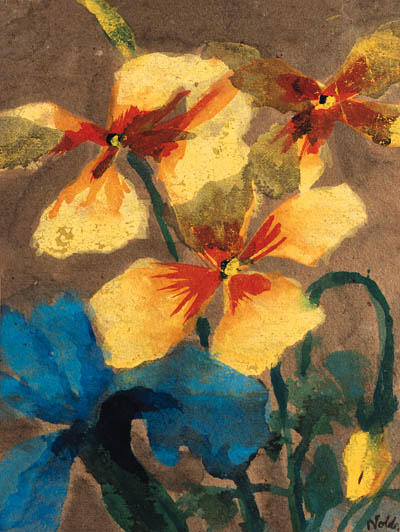 Yellow And Blue Amaryllis — エミール・ノールデ