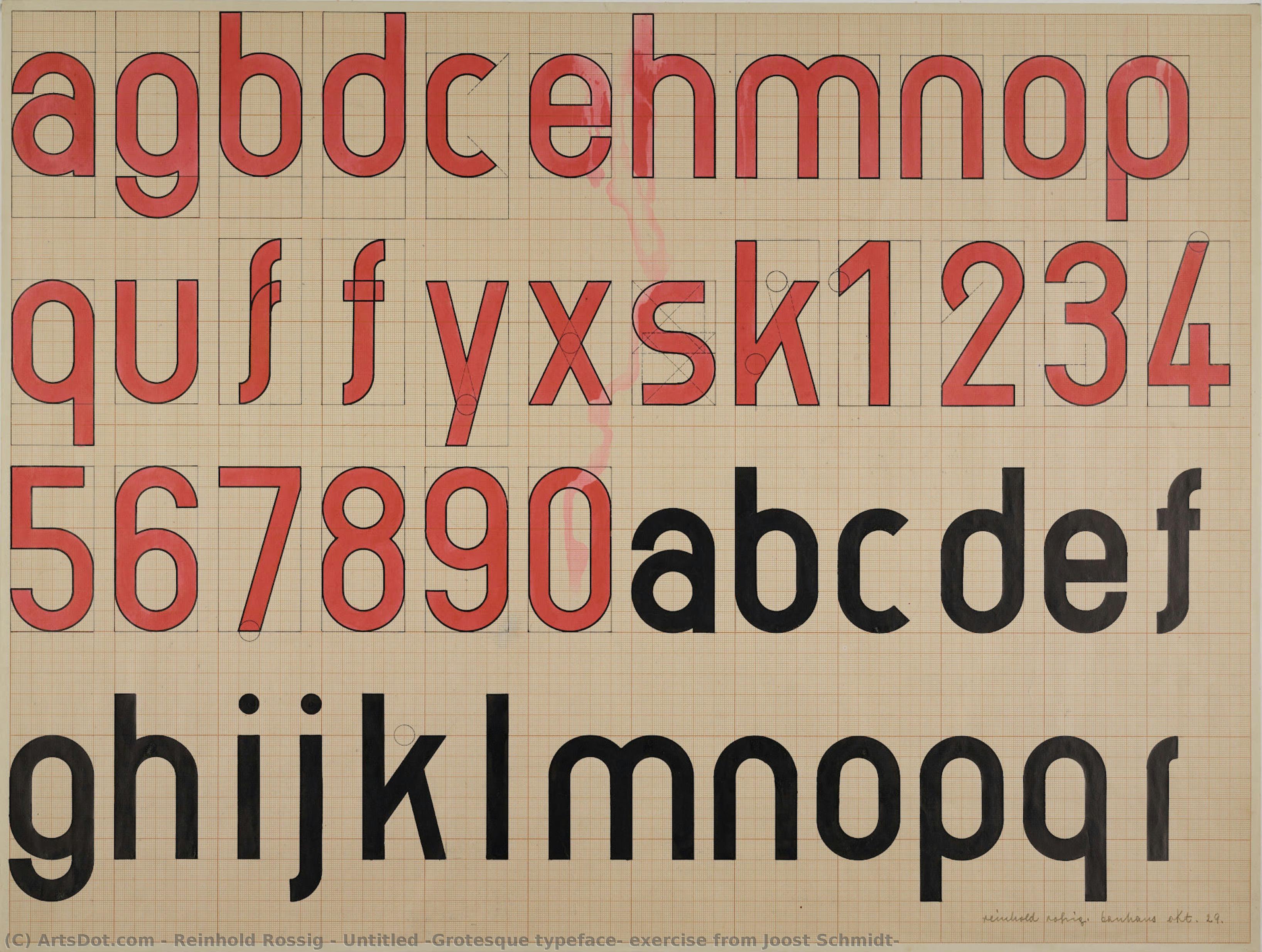 Untitled (grotesque Typeface, Exercise From Joost Schmidt — Reinhold Rossig