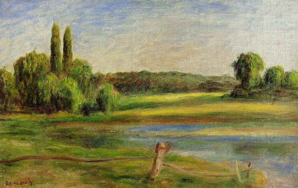 Landschaft Mit Zaun — Pierre-auguste Renoir