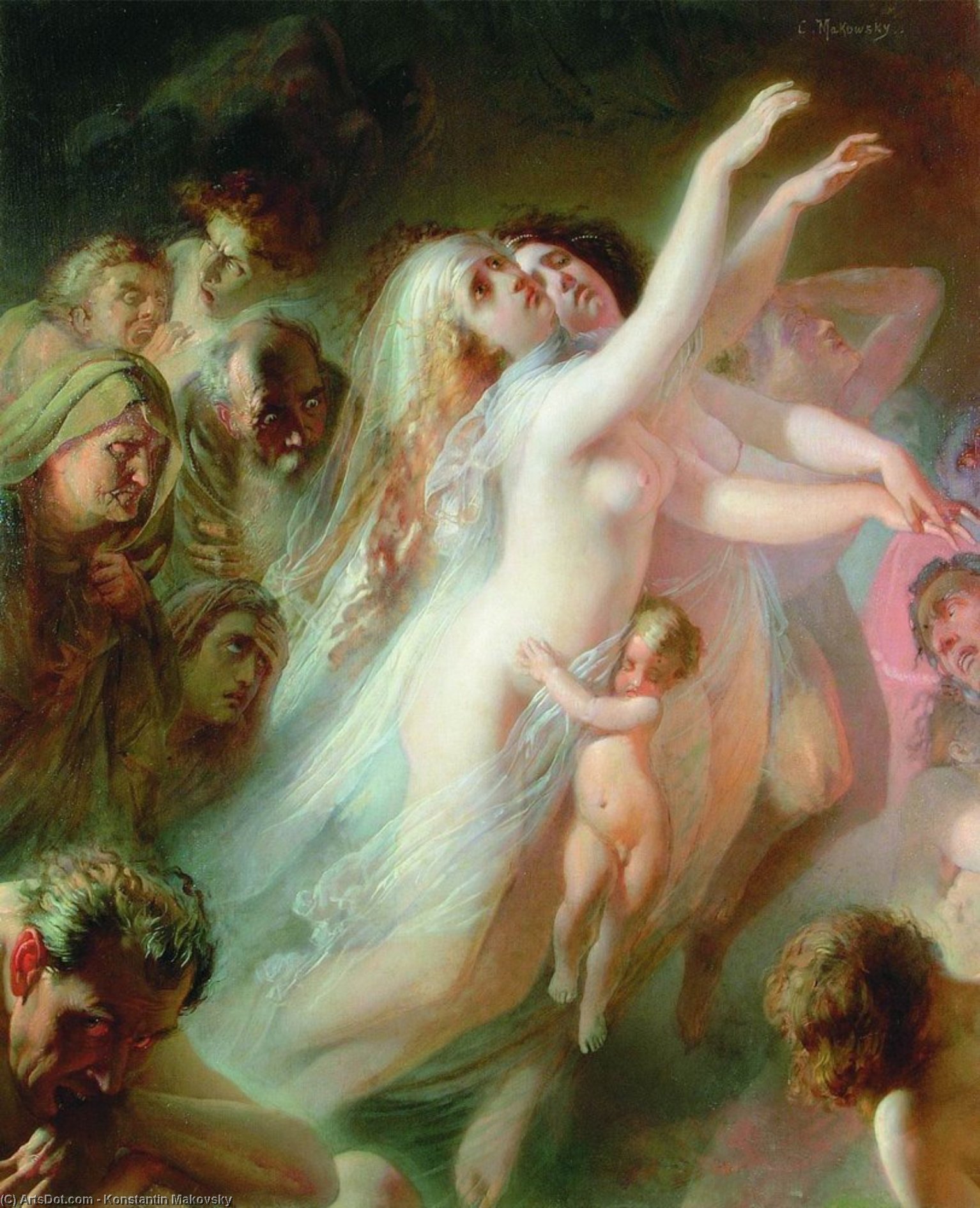 Charon Carries Dead Souls Across The River Styx — Konstantin Yegorovich Makovsky