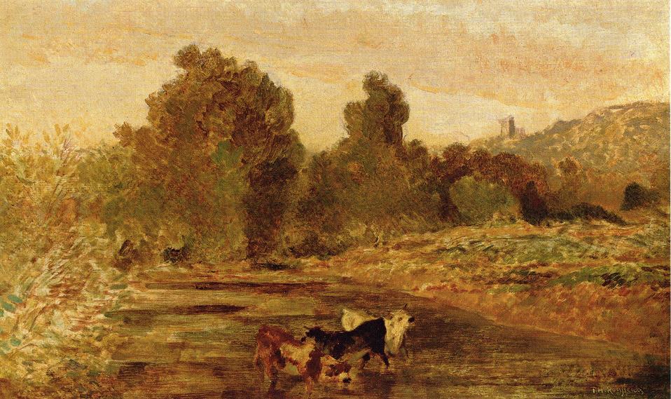 Pasture Land By Water — Théodore Rousseau (pierre Etienne Théodore Rousseau)