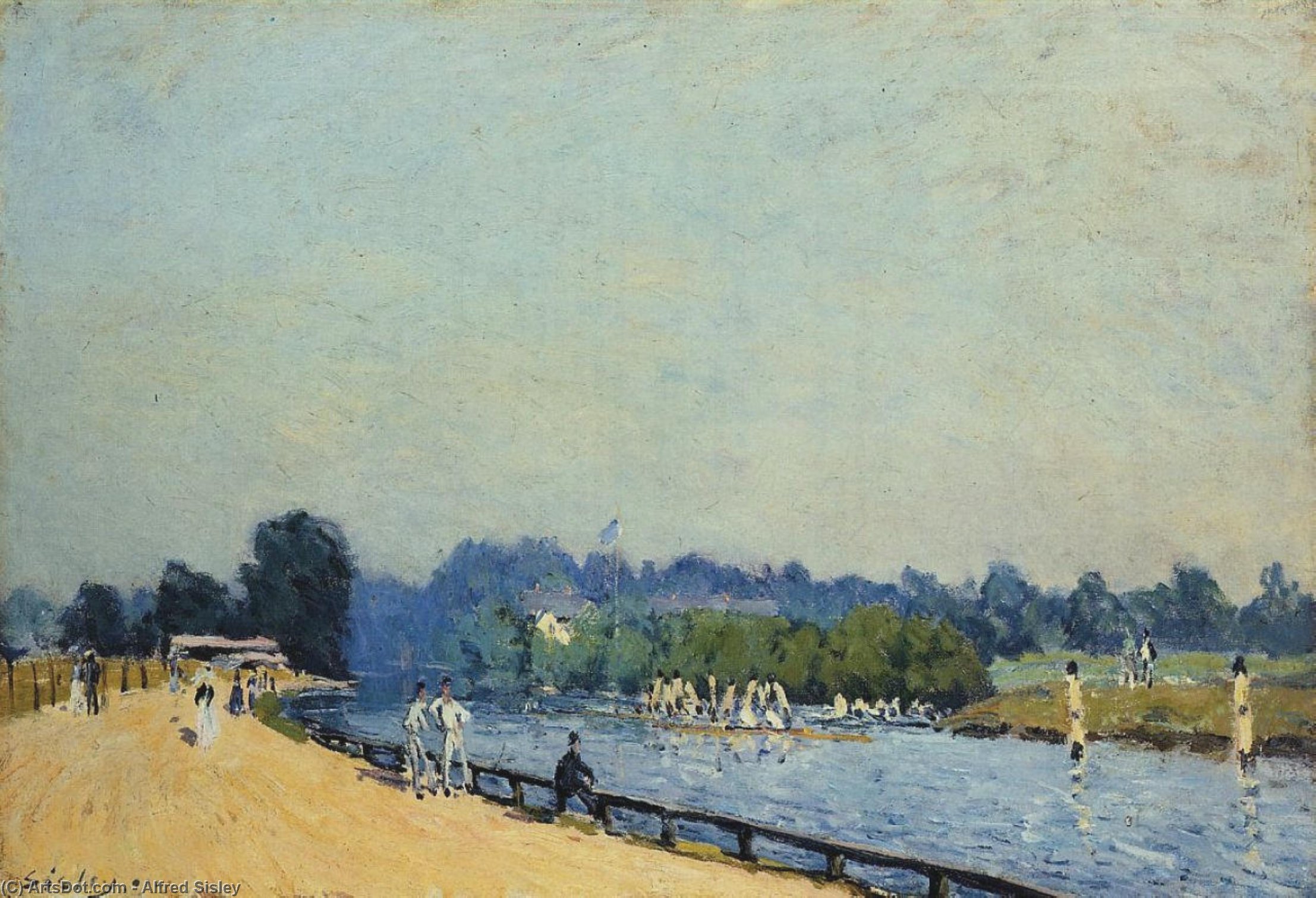 Road From Hampton Court — Alfred Sisley