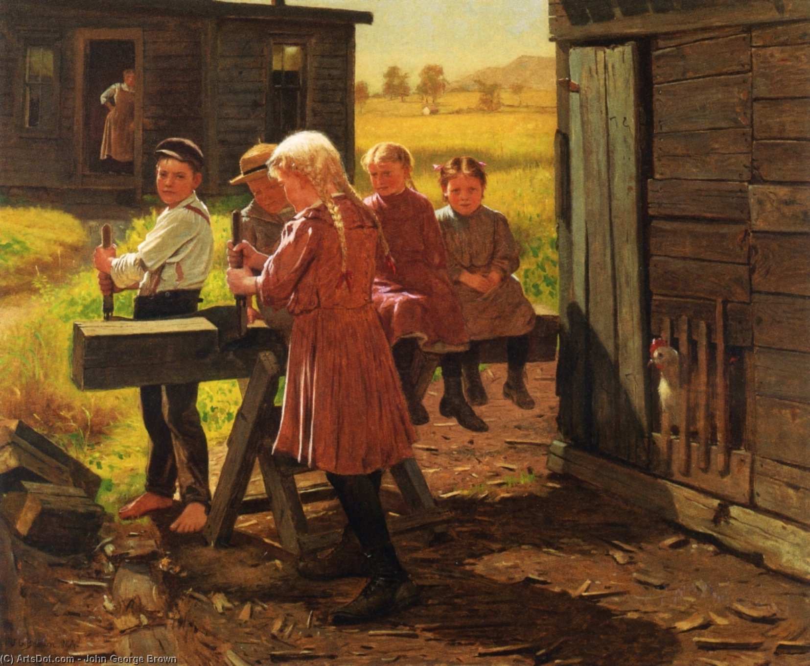 The Industrious Family — John George Brown