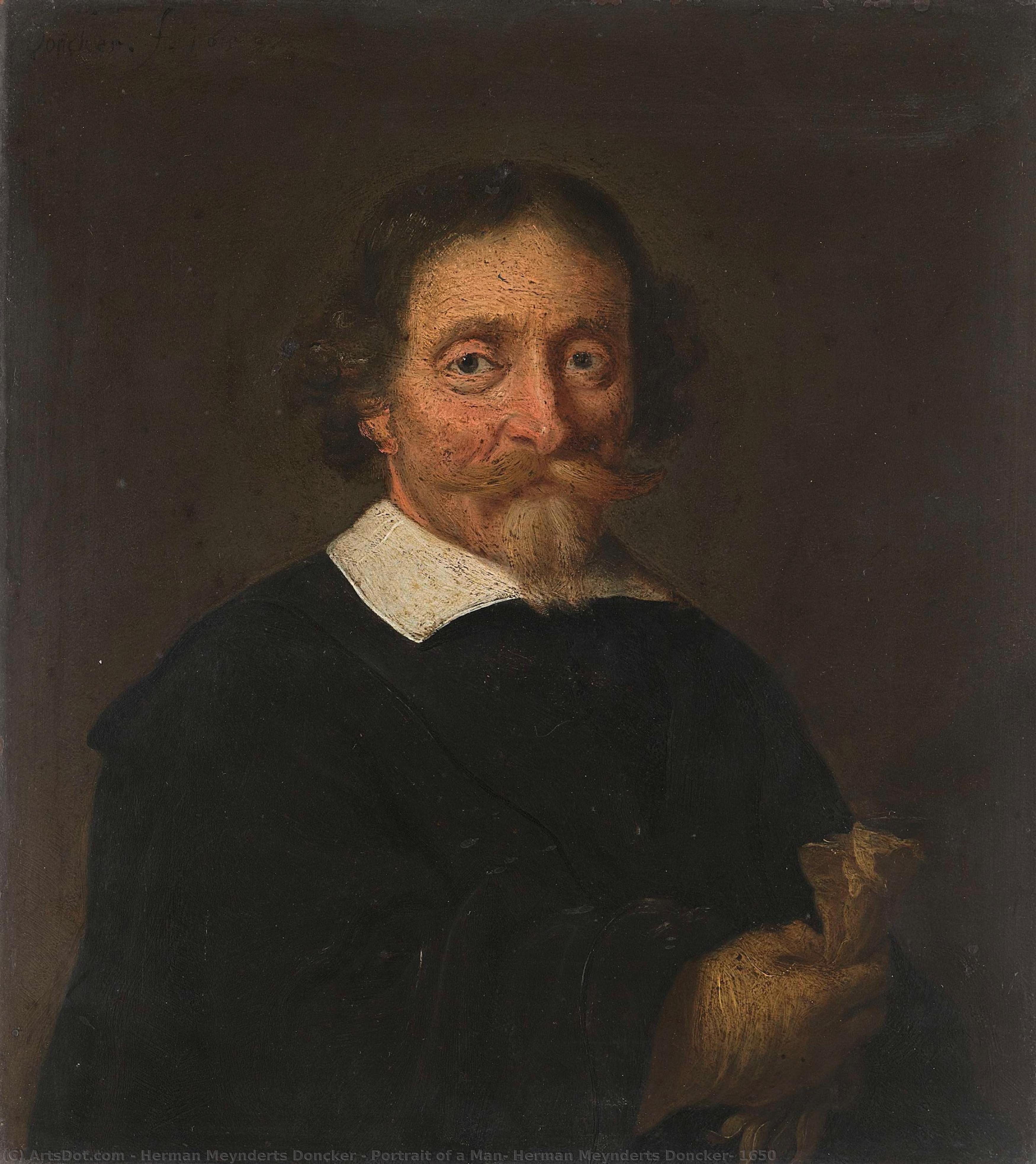 Portrait Of A Man, Herman Meynderts Doncker, 1650 — Herman Meynderts Doncker
