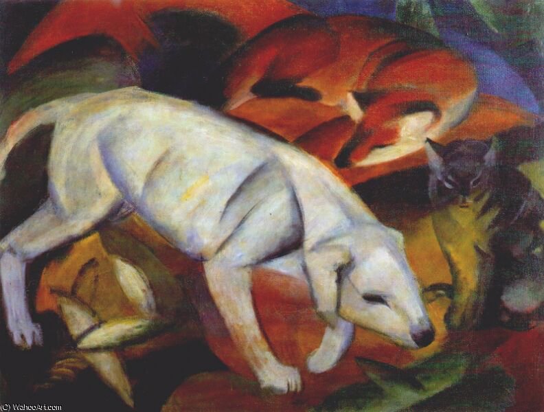 Three Animals (dog, Fox And Cat) - — Франц Марк