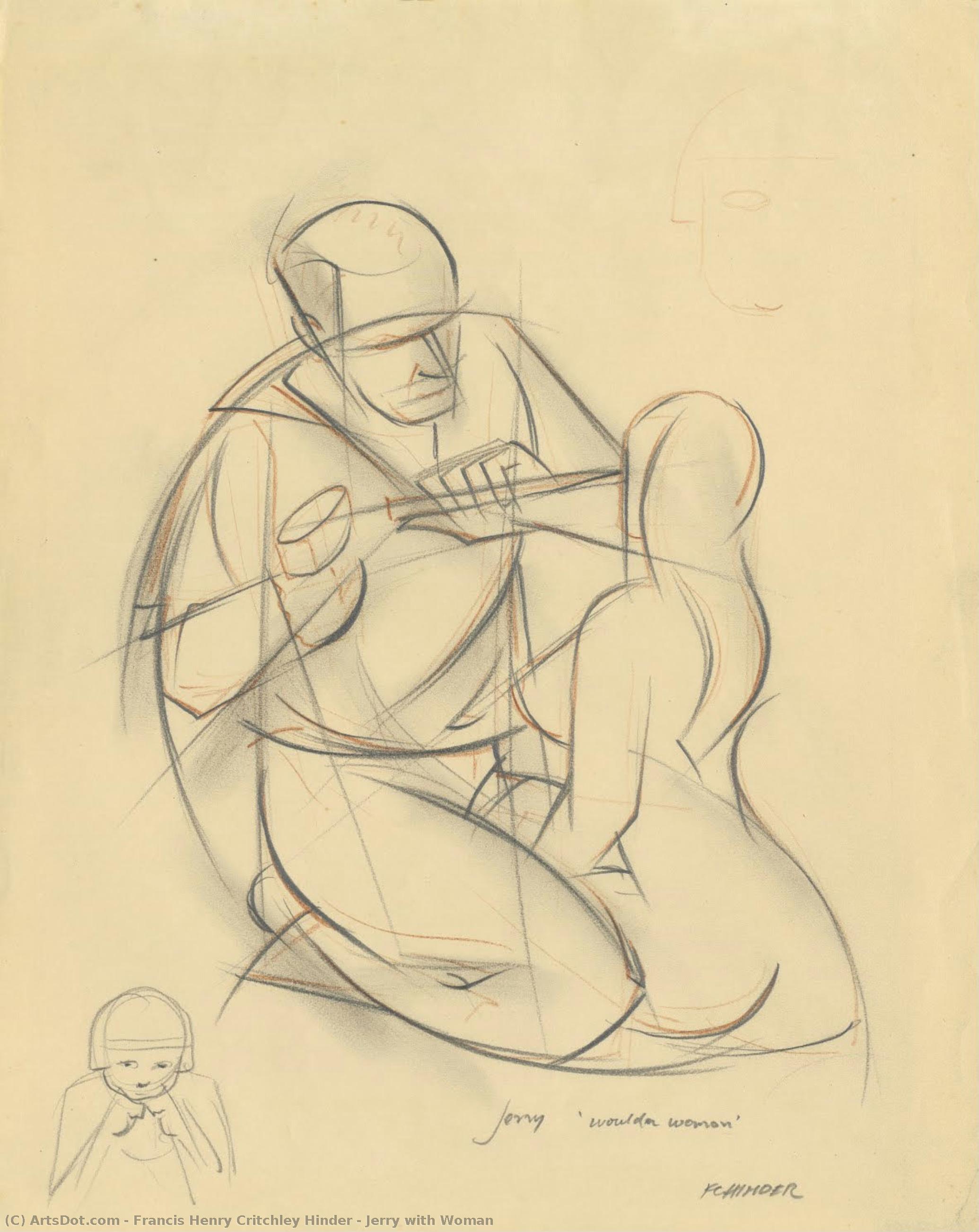 Jerry With Woman — Francis Henry Critchley Hinder