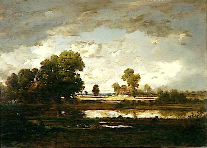 The Pond, Stormy Sky — Theodore Robinson