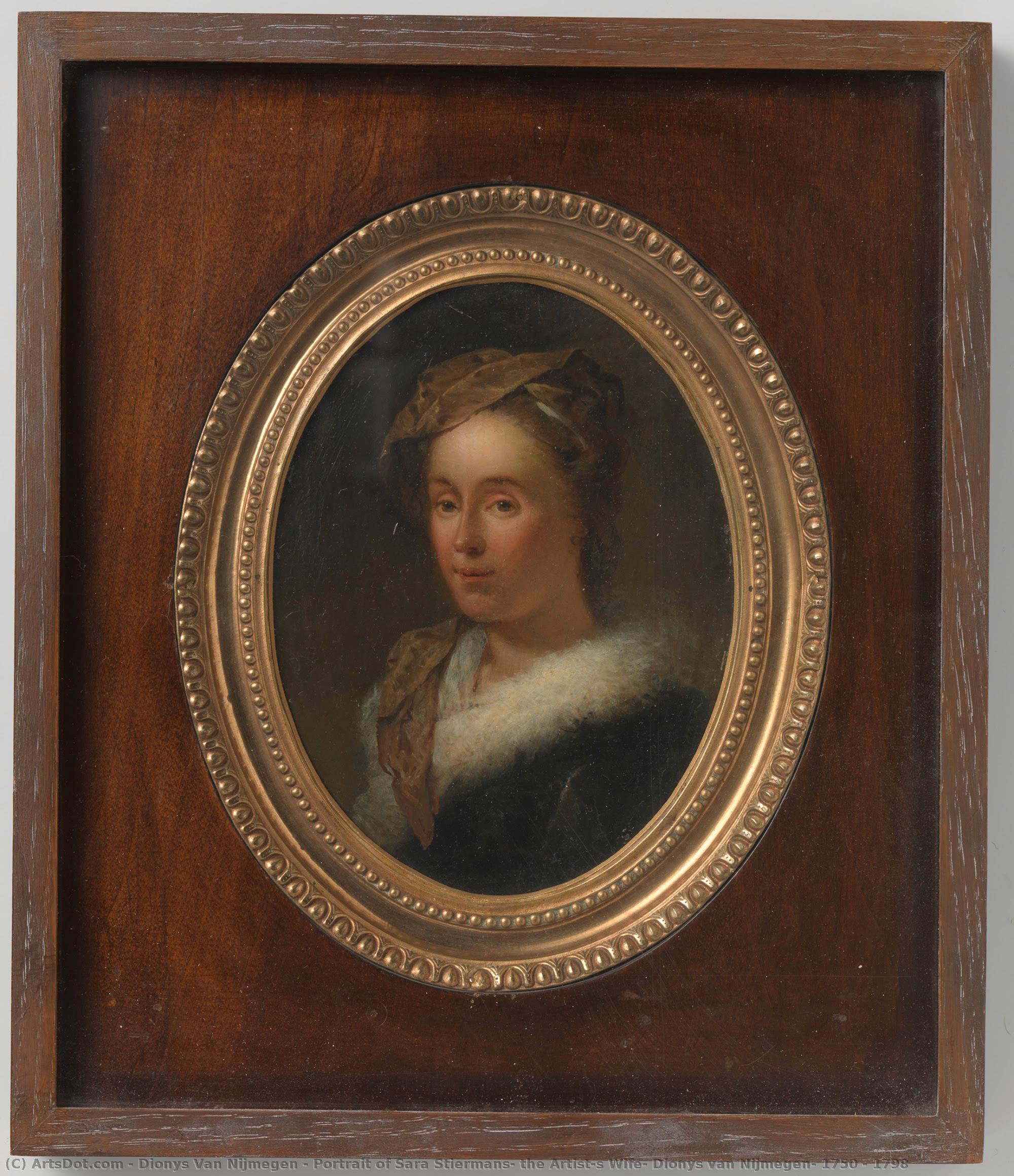 Portrait Of Sara Stiermans, The Artist"s Wife, Dionys Van Nijmegen, 1750 - 1798 — Dionys Van Nijmegen