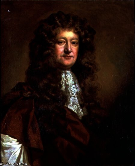 Portrait Of A Gentleman In Brown Cloak And White Jabot — Willem Wissing