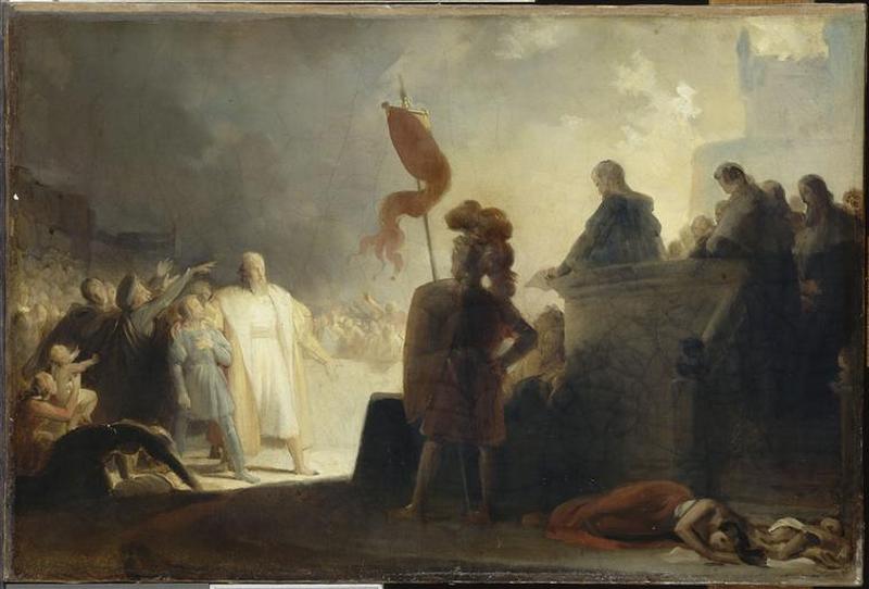 La Lecture De La Sentence De Condamnation Des Templiers — Alexandre Évariste Fragonard
