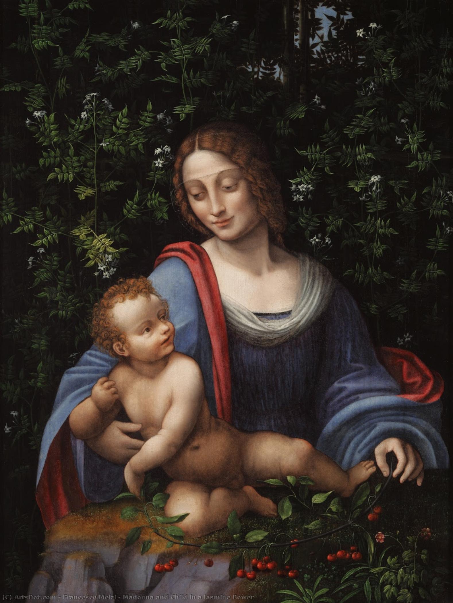Madonna And Child In A Jasmine Bower — Francesco Melzi
