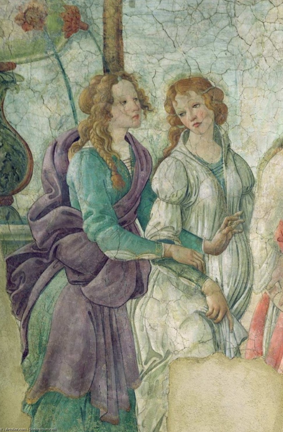 Detail Of Venus And The Graces Offering Gifts To A Young Girl — Sandro Botticelli