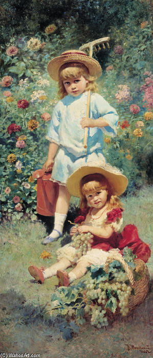 Portrait Of Artist's Children — Konstantin Yegorovich Makovsky