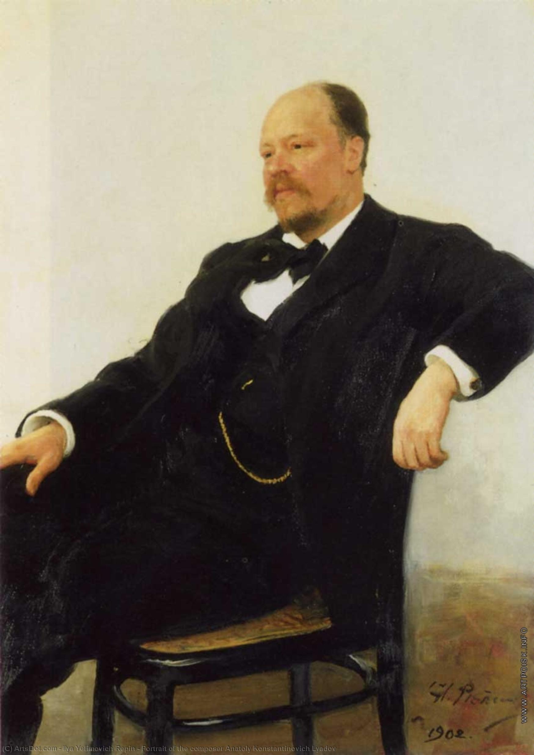 Portrait Of The Composer Anatoly Konstantinovich Lyadov — Ilya Yefimovich Repin