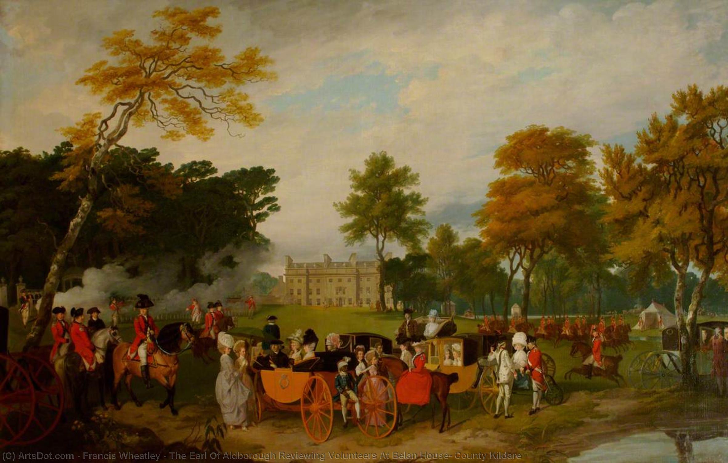 The Earl Of Aldborough Reviewing Volunteers At Belan House, County Kildare — Francis Wheatley