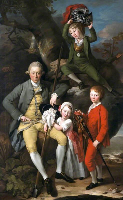 Henry Knight Von Tythegston Und Seinen Drei Kindern — Johann Zoffany