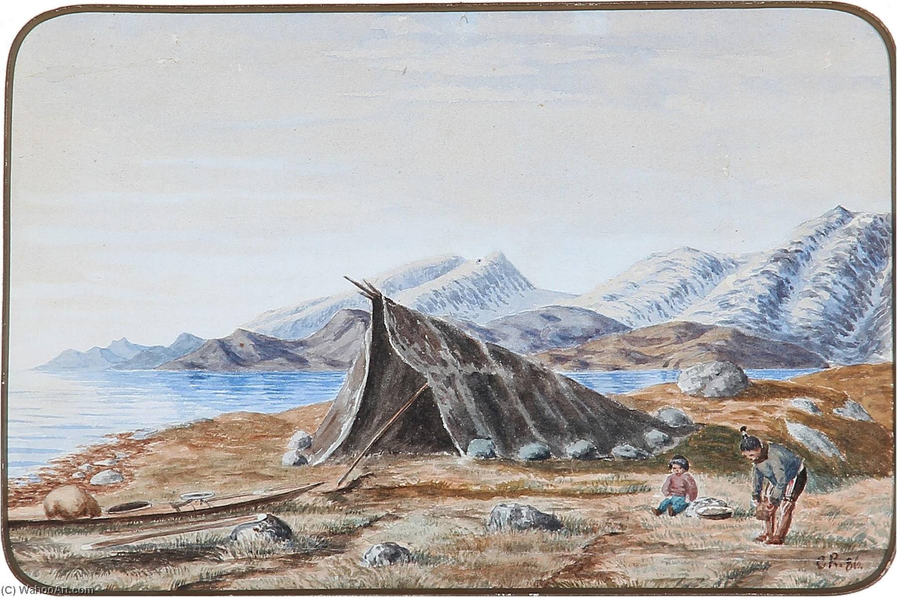 From A Greenlandic Settlement — Jens Erik Carl Rasmussen