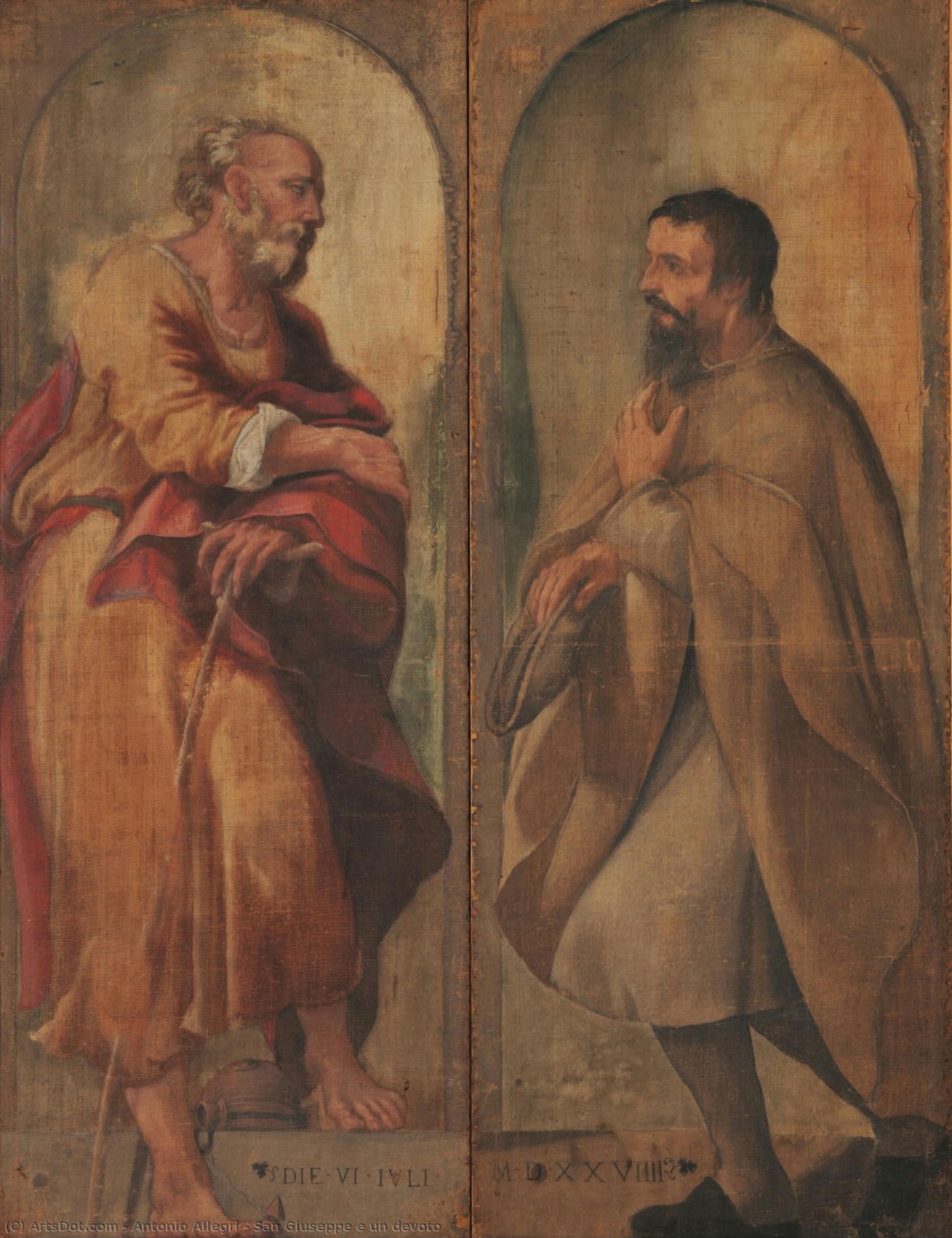 San Giuseppe Y Un Devoto — Antonio Allegri