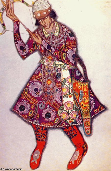 Loiseau De Feu Michel Fokine As Tsarevitch — Léon Bakst