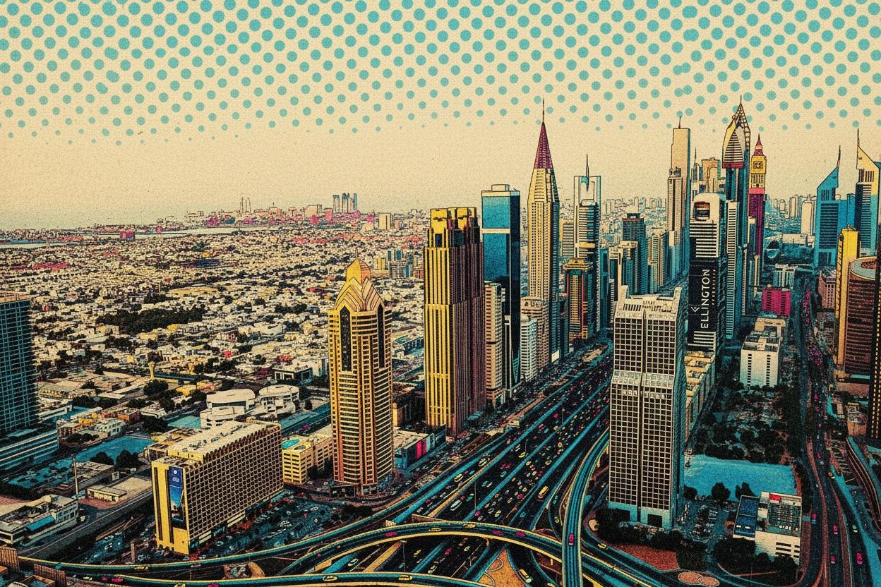 Cyan Convergence: The Urban Pulse — Pauline Aubert