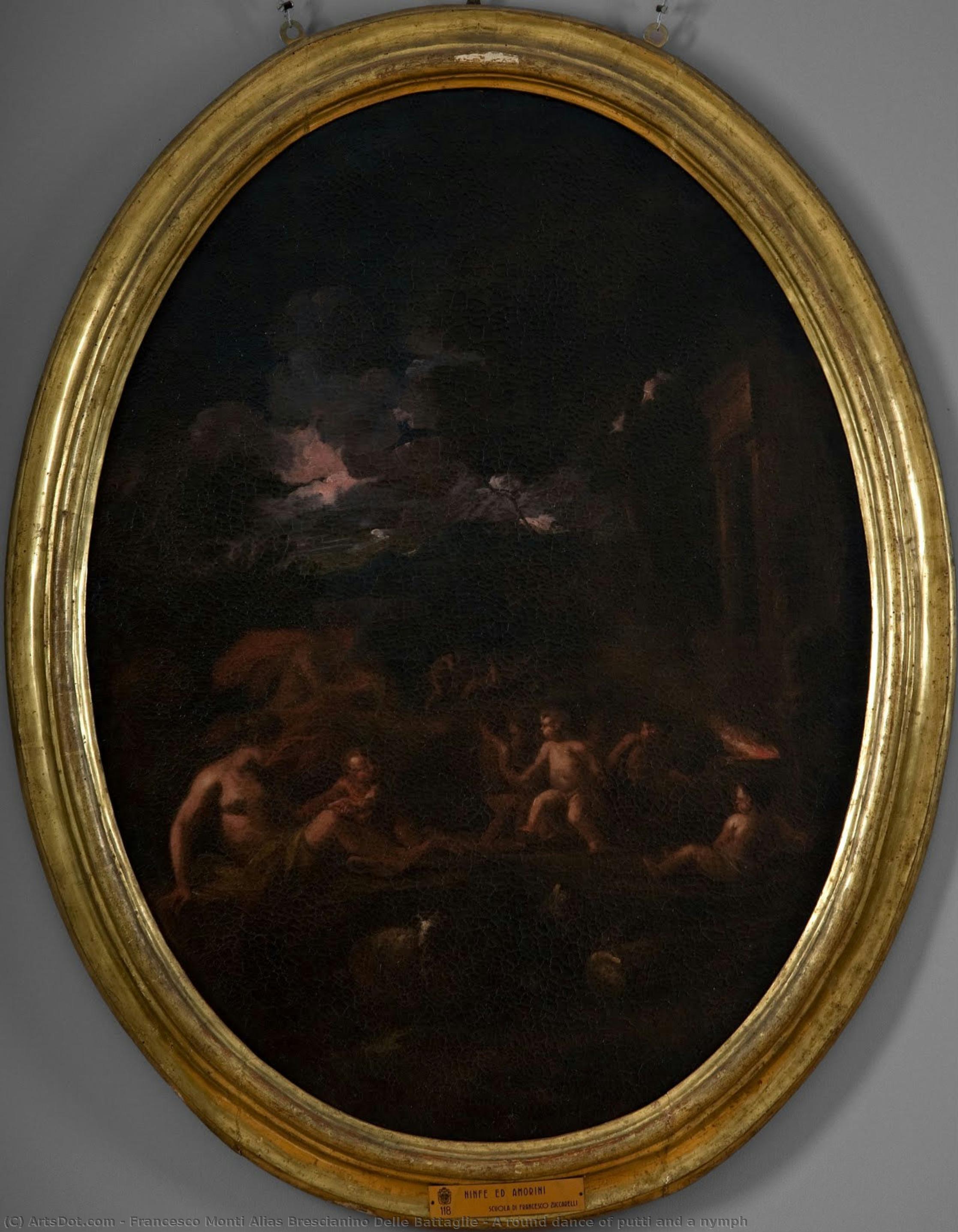 A Round Dance Of Putti And A Nymph — Francesco Monti Alias Brescianino Delle Battaglie