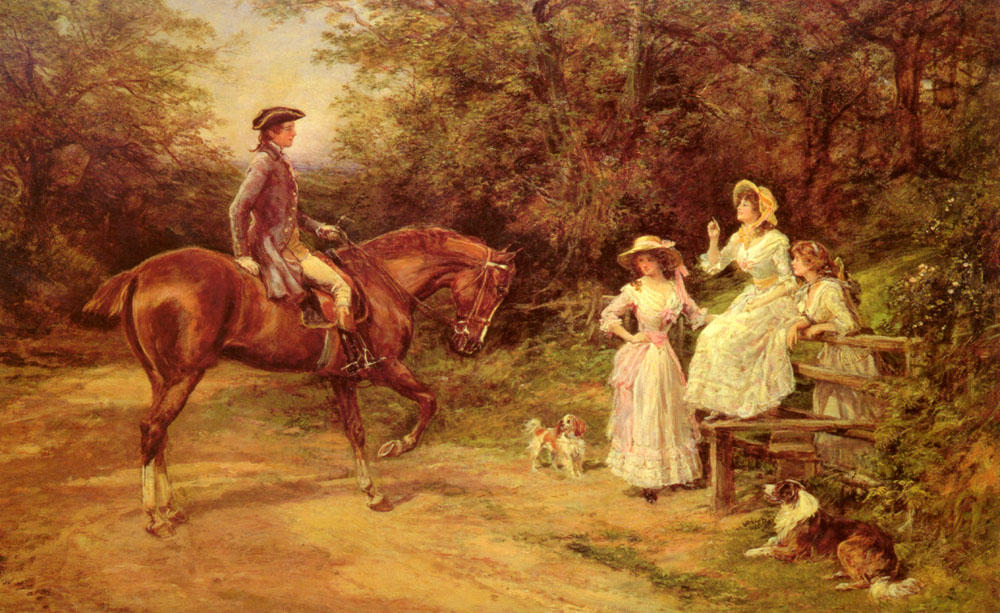 A Meeting By The Stile — Heywood Hardy