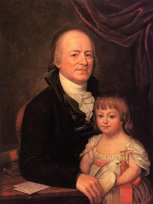 Thomas Elliott And His Granddaughter Deborah Hibernia — Charles Willson Peale